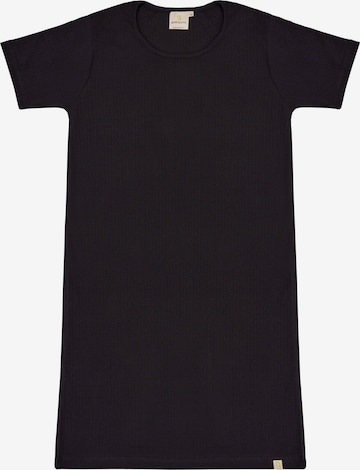 greenjama Nachthemd 'Derby-Rib' in Schwarz: Vorderseite