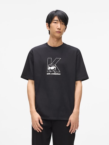 Karl Lagerfeld Shirt 'Ikon' in Zwart: voorkant