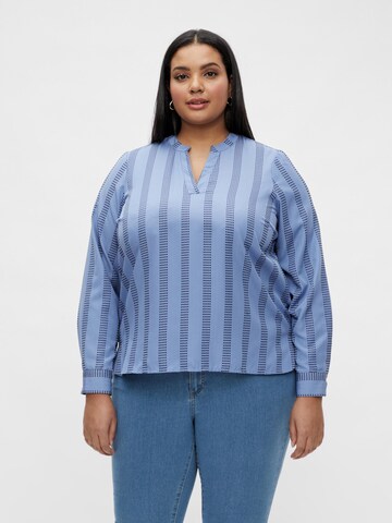 EVOKED Blouse 'Etna' in Blauw: voorkant