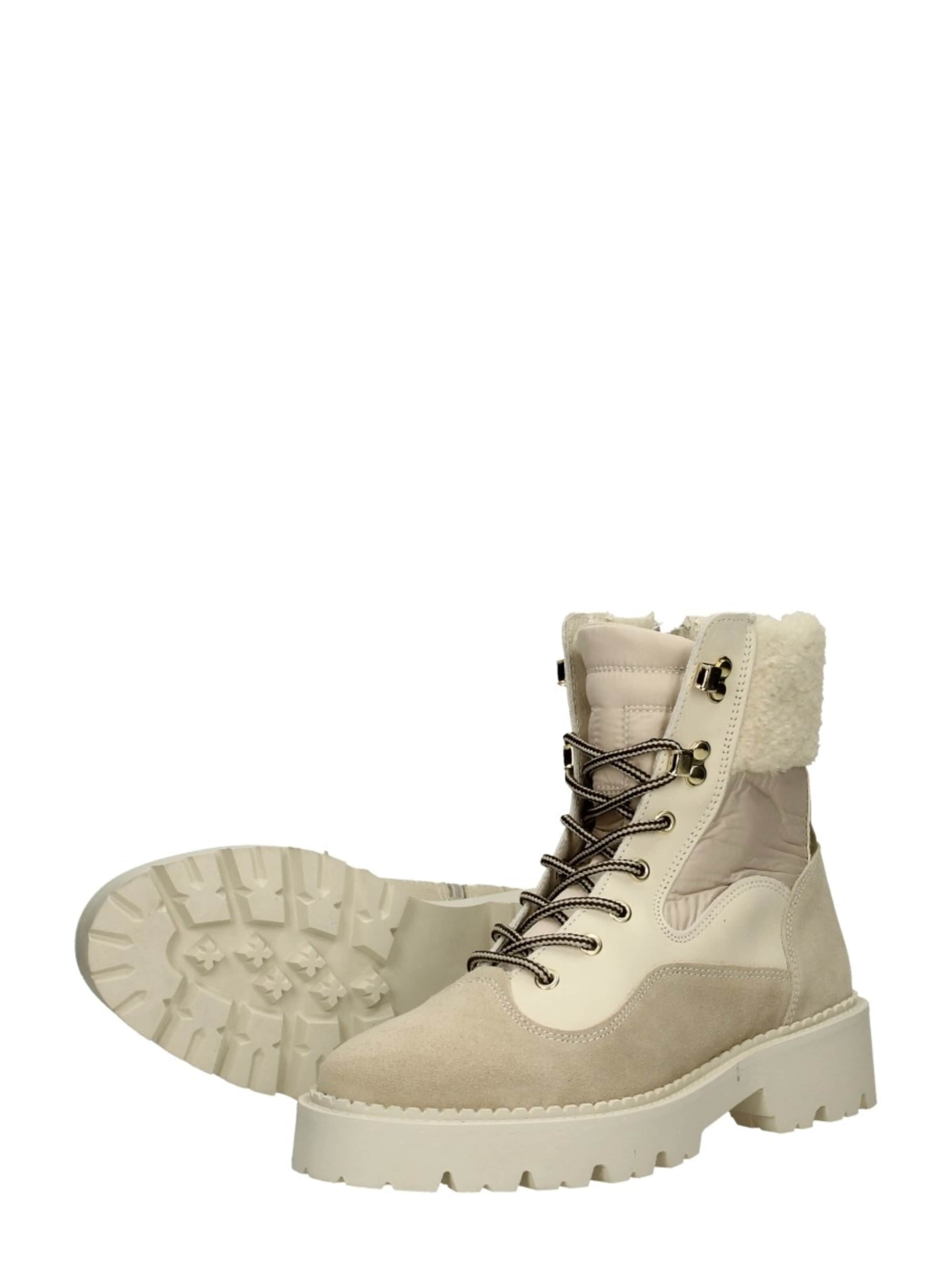 Tango Lace-Up Ankle Boots 'Bee Bold 61' in Beige