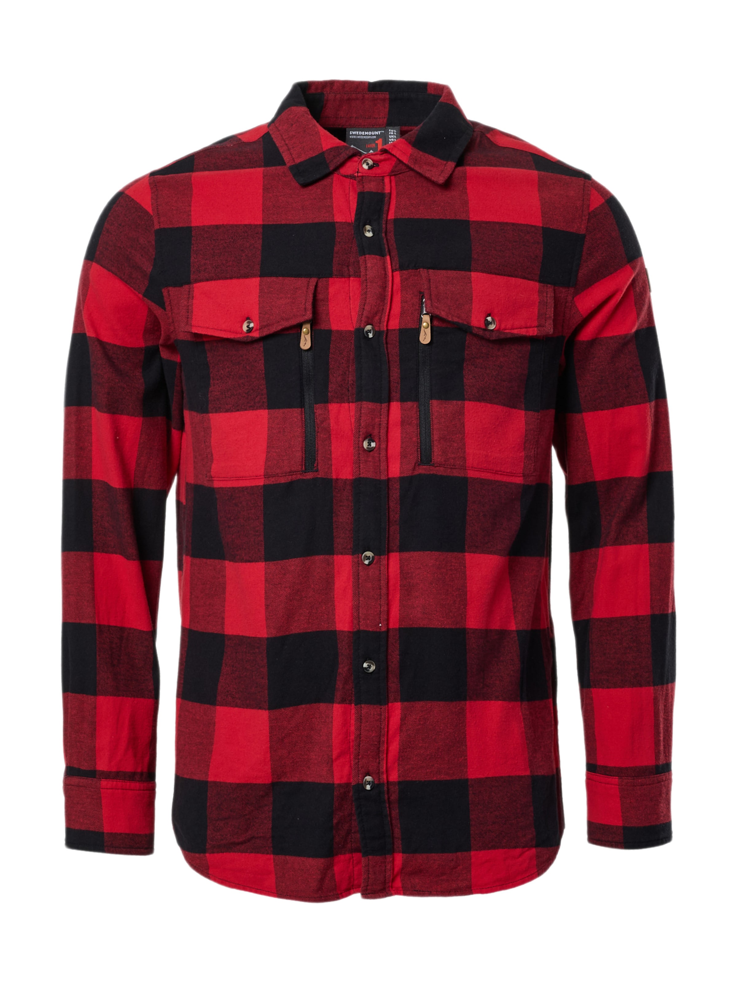 SWEDEMOUNT Regular Fit Trachtenhemd 'Nordkap'‌‌‌‌‌ in Rot: Vorderseite