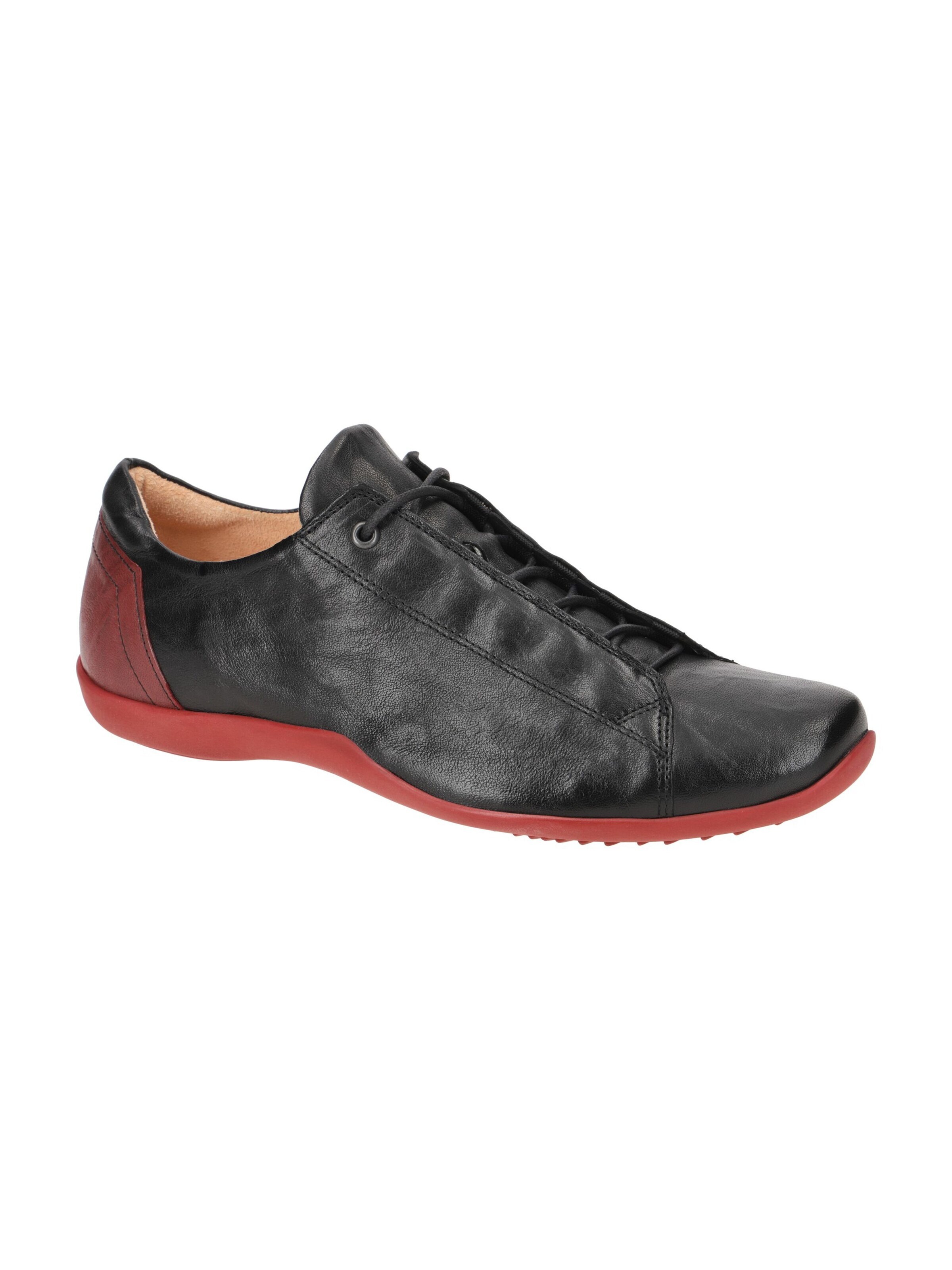 THINK! Lace-Up Shoes 'Think Stone Schuhe schwarz rot Schnürer 806' in Black: front