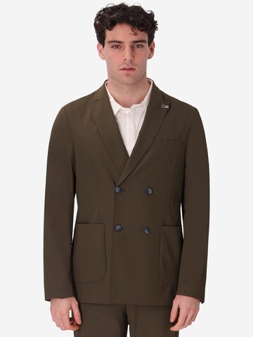 Coupe slim Veste de costume Distretto12 en marron : devant