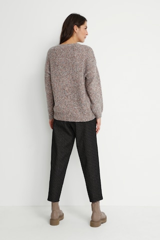 Cream Sweater 'Kiara' in Brown