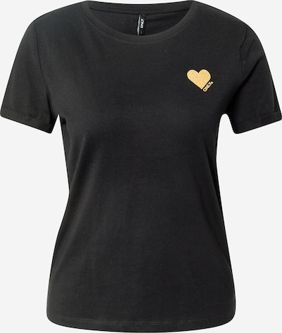 Marškinėliai 'ONLKita' iš ONLY, spalva – Auksas / juoda, Prekių apžvalga