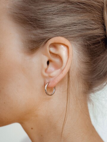 Boucles d'oreilles 'Urban Hoop' Hey Happiness en argent