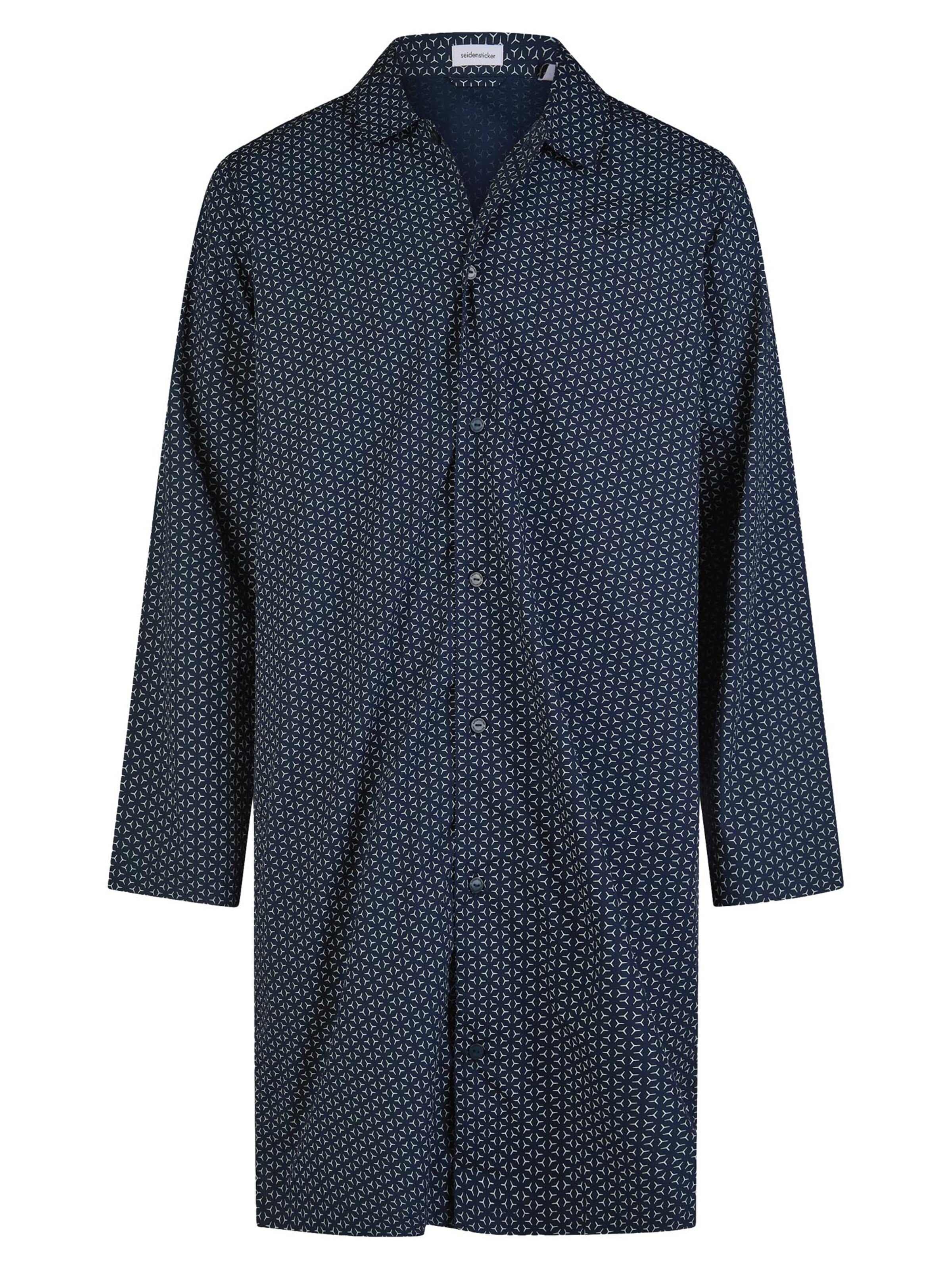 SEIDENSTICKER Pyjama lang 'Classic Web' in Blauw: voorkant