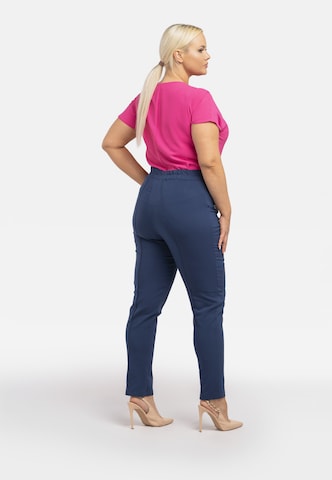 Karko Slimfit Broek ' EWKA ' in Blauw