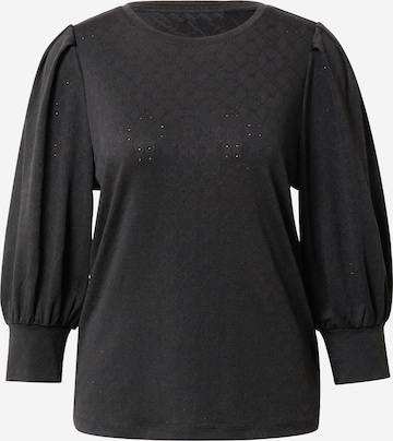 Freequent - Blusa 'BLOND' en negro: frente