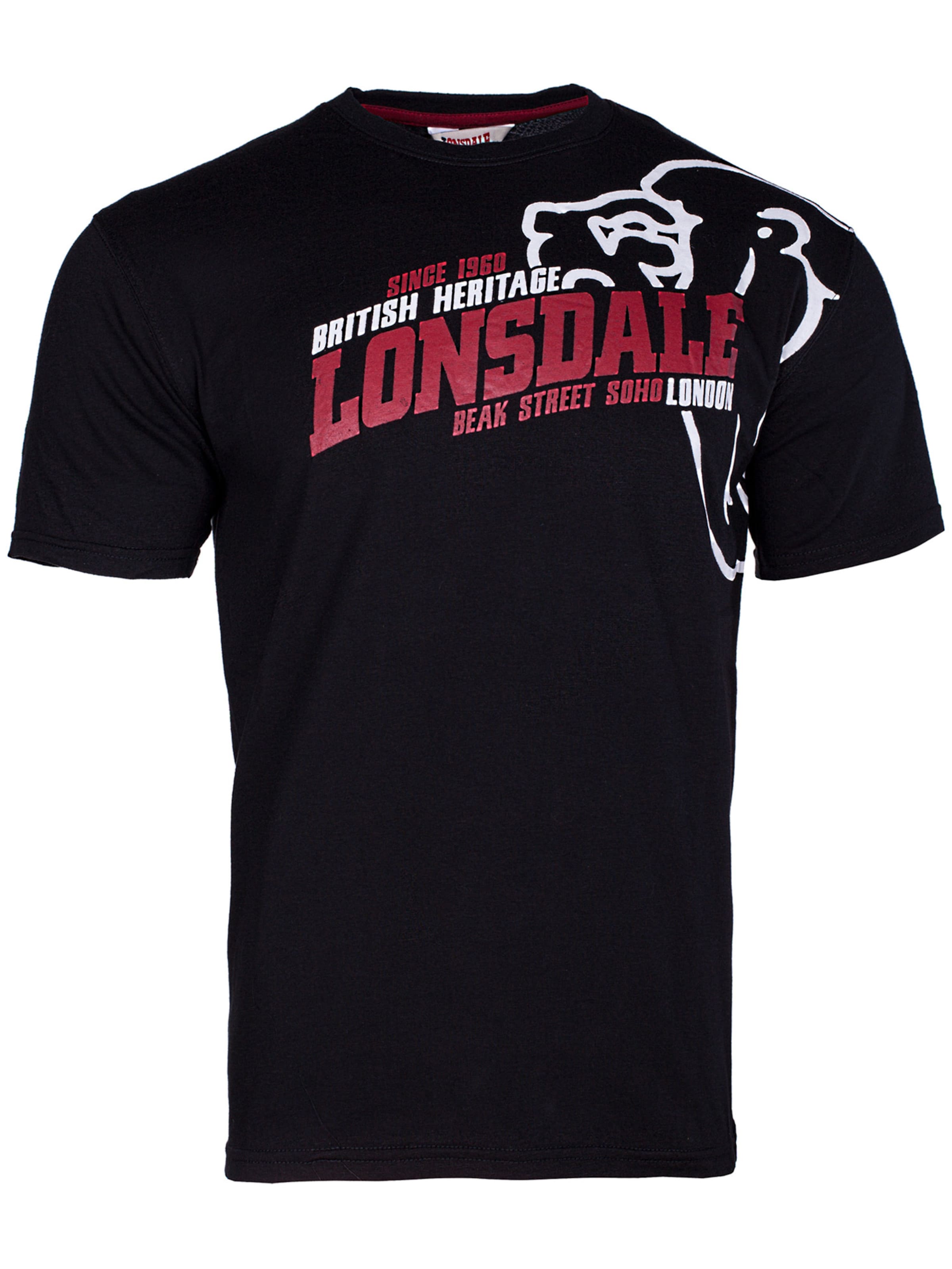T-Shirt 'Walkley' LONSDALE en noir : devant
