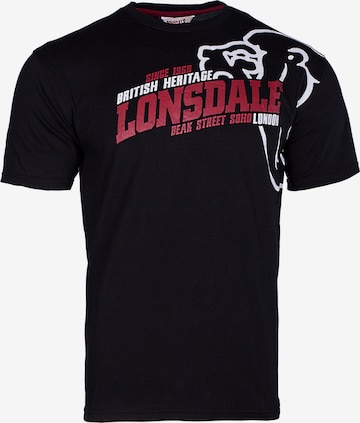 T-Shirt 'WALKLEY' LONSDALE en noir : devant