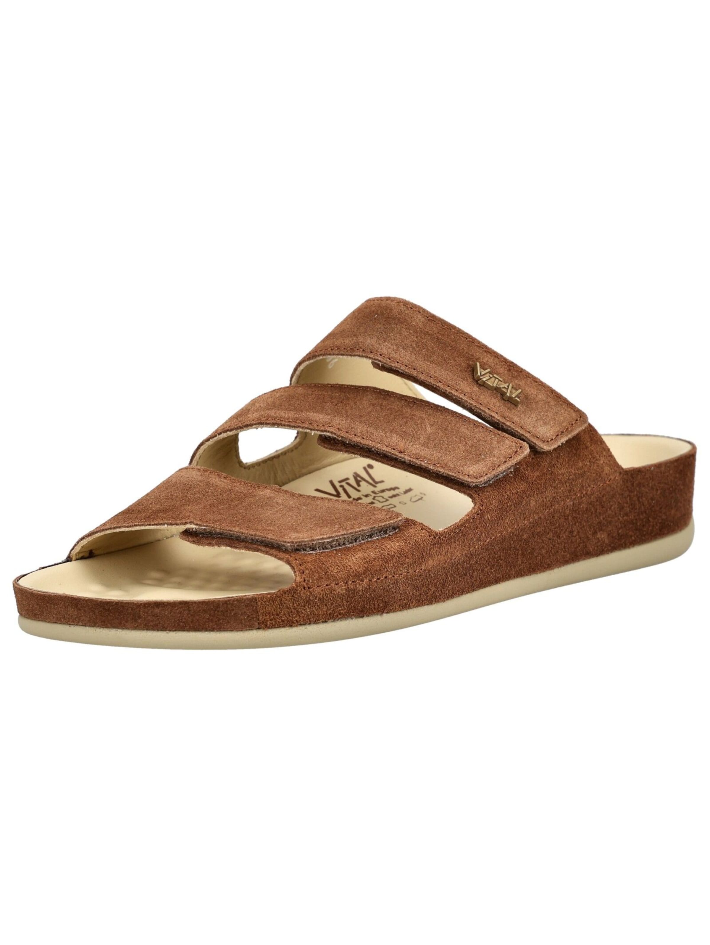 vital Pantolette in Braun: Vorderseite