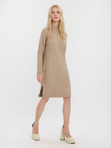 VERO MODA Knitted dress 'LULU' in Brown