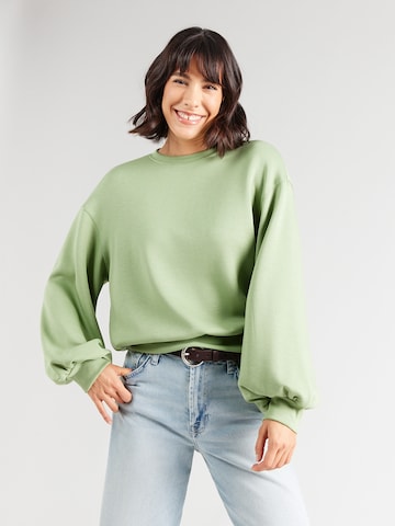 Sweat-shirt 'Brionna Ima Q' MSCH COPENHAGEN en vert : devant