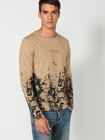 KOROSHI T-shirt i beige