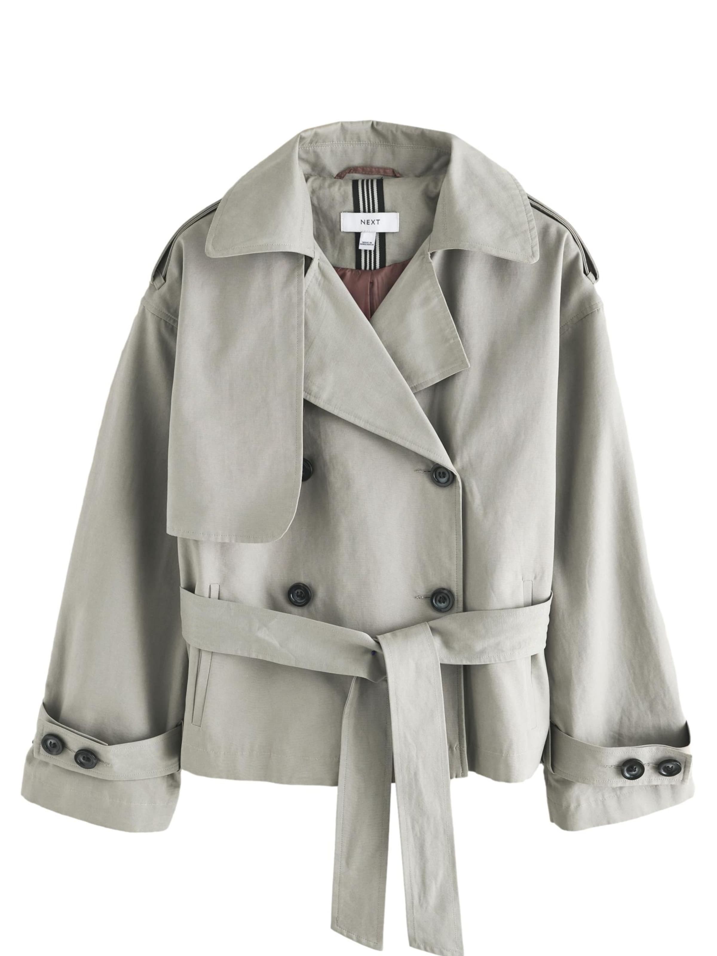 Next Välikausitakki värissä harmaa: etupuoli