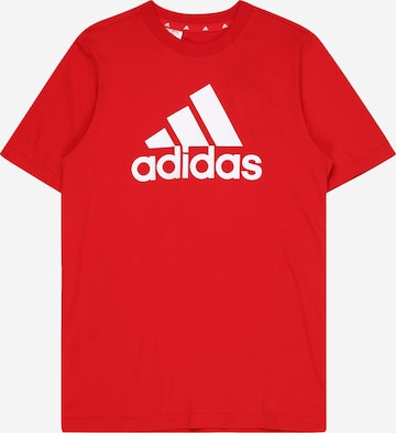 ADIDAS SPORTSWEAR Функционална тениска 'Essentials Big Logo ' в червено: отпред