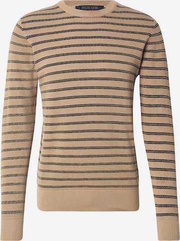 smėlio INDICODE JEANS Megztinis 'Lorits': priekis