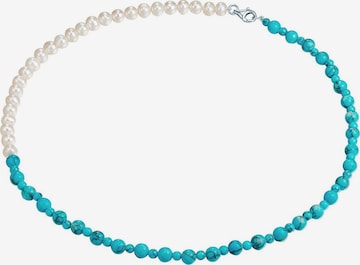 Valero Pearls Necklace in Blue: front