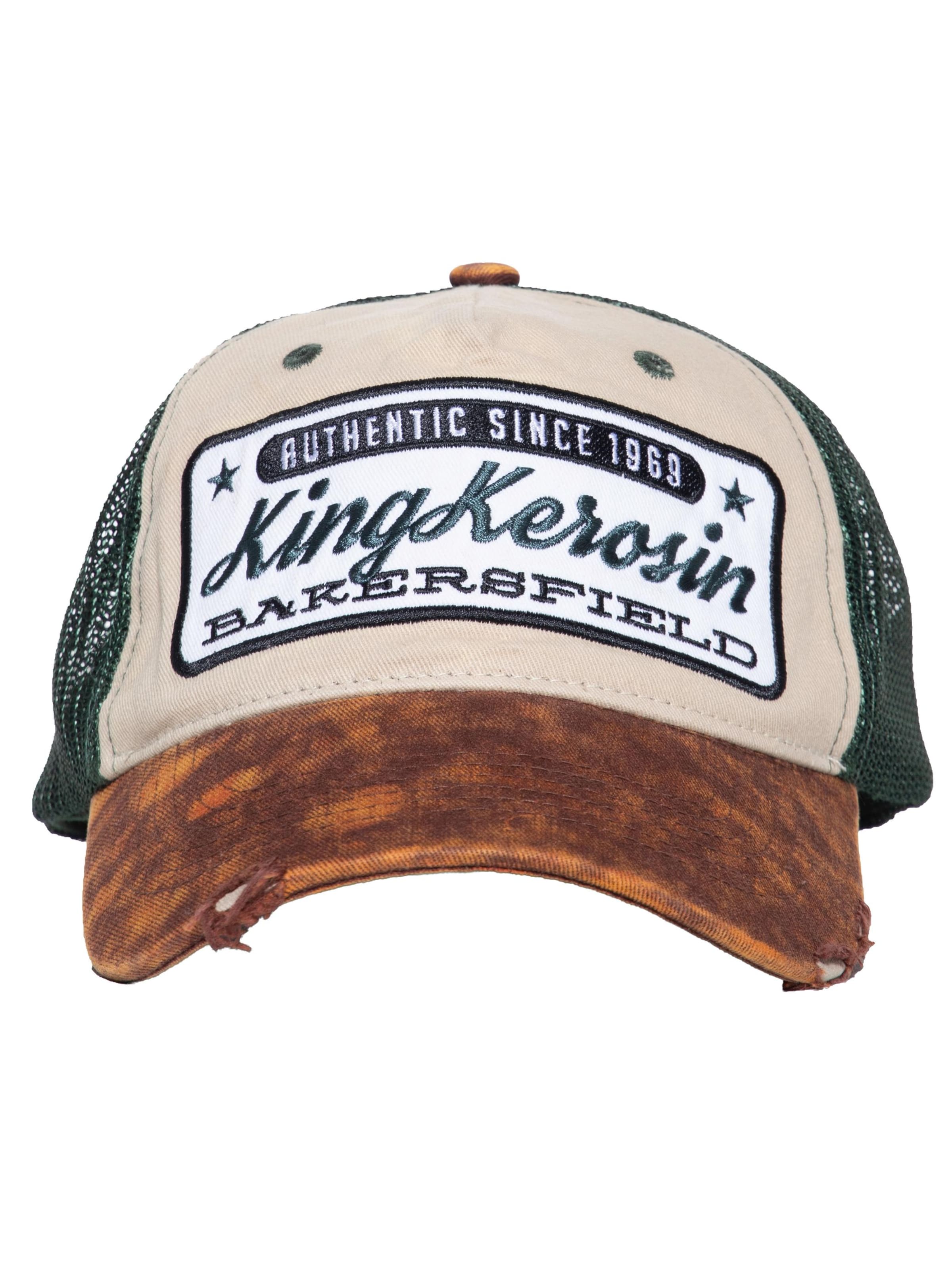 King Kerosin Cap 'Bakersfield' in Beige: front