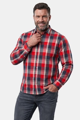 Men Plus Comfort Fit Hemd in Rot