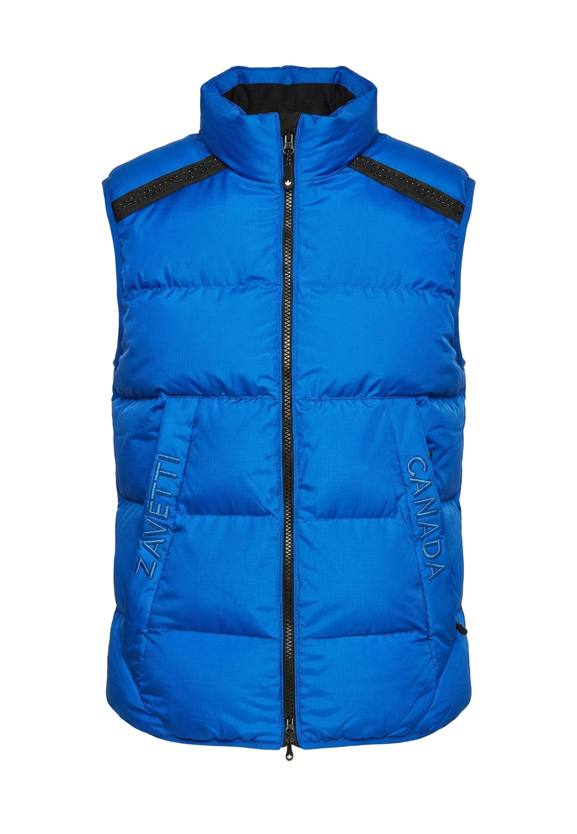 Gilet 'Zimino Puffer' Zavetti Canada en bleu : devant