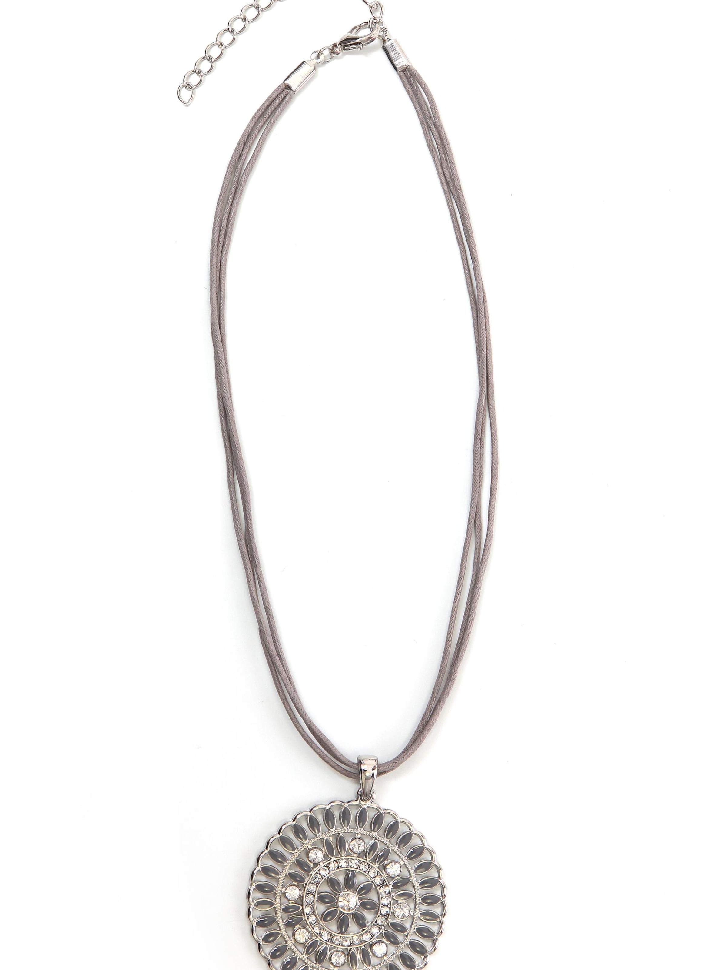 COLLEZIONE ALESSANDRO Necklace 'Marle' in Grey: front