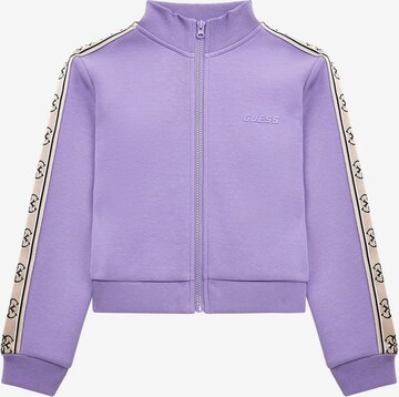 GUESS Sweatjacke in Lila: predná strana