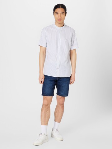 TOMMY HILFIGER Regular fit Overhemd 'Seersucker' in Blauw