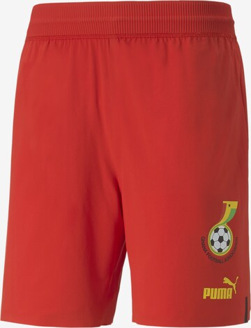 PUMA Regular Workout Pants 'Ghana 22/23' in Red: front