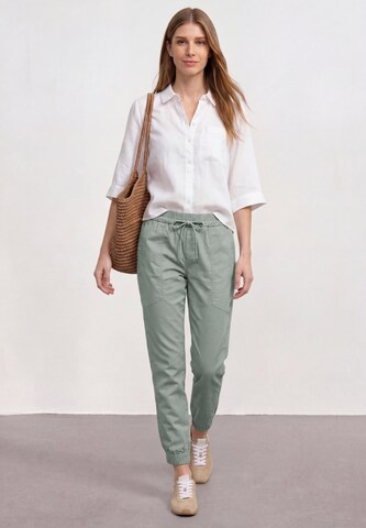 STREET ONE Slim fit Pants in Green: front