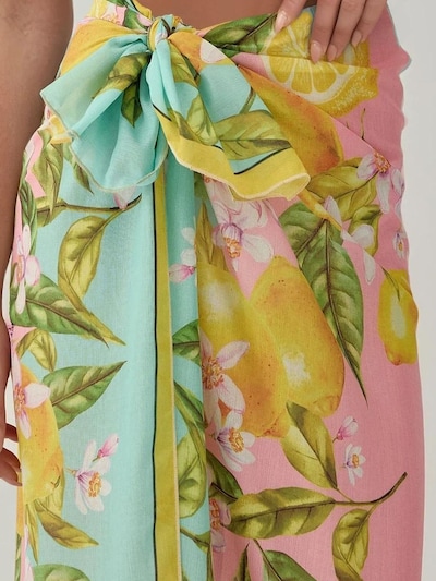 Hiccup Strandtuch in zitronengelb / mint / rosa, Produktansicht