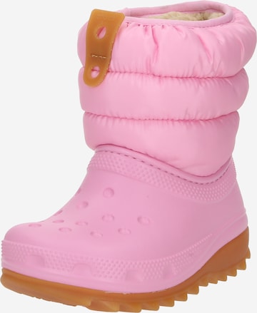 Crocs Talvisaappaat värissä vaaleanpunainen: etupuoli