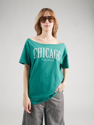 HOLLISTER T-shirt i grön: framsida