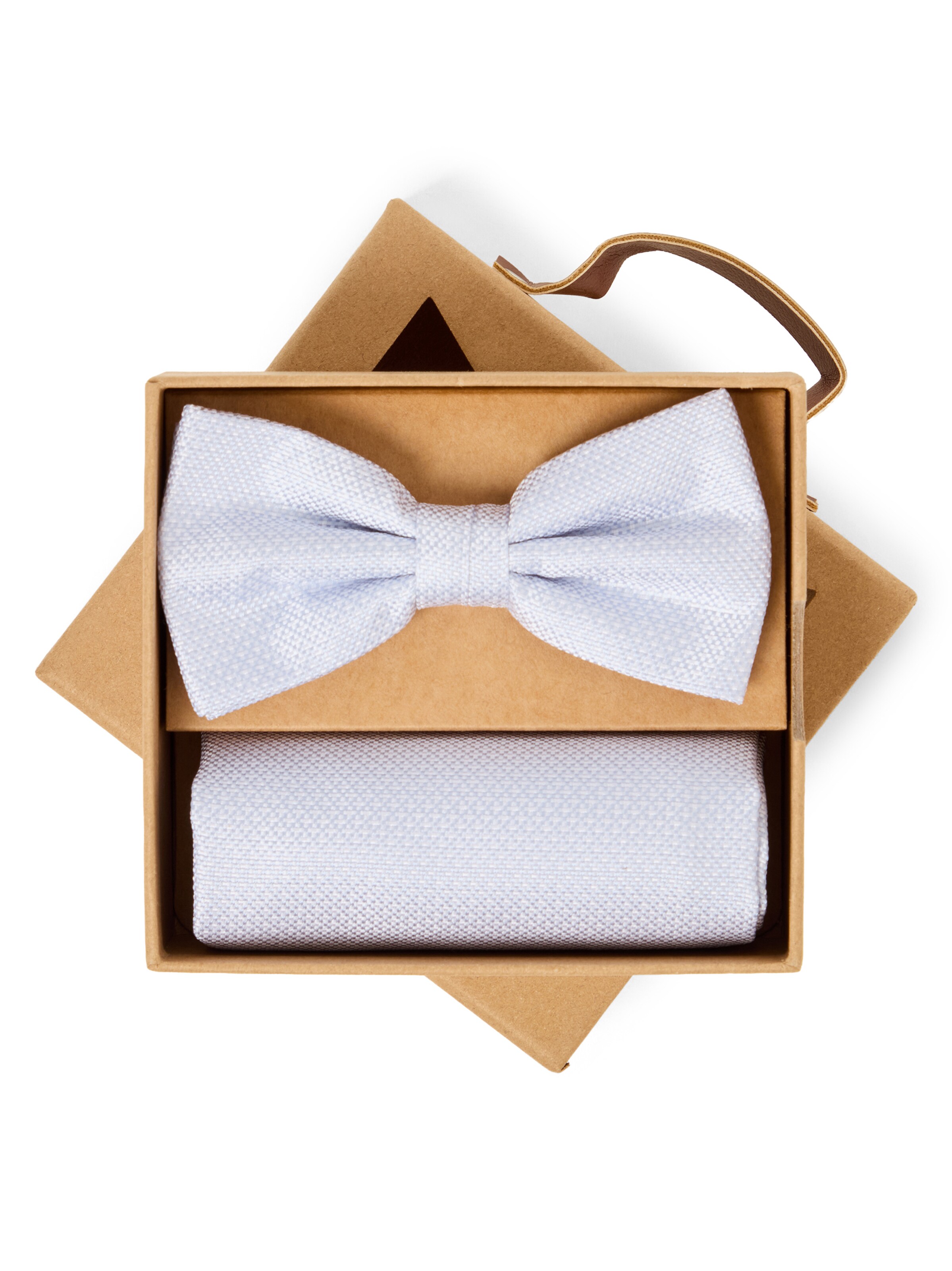 Finshley & Harding London Fliege und Einstecktuch in Blau