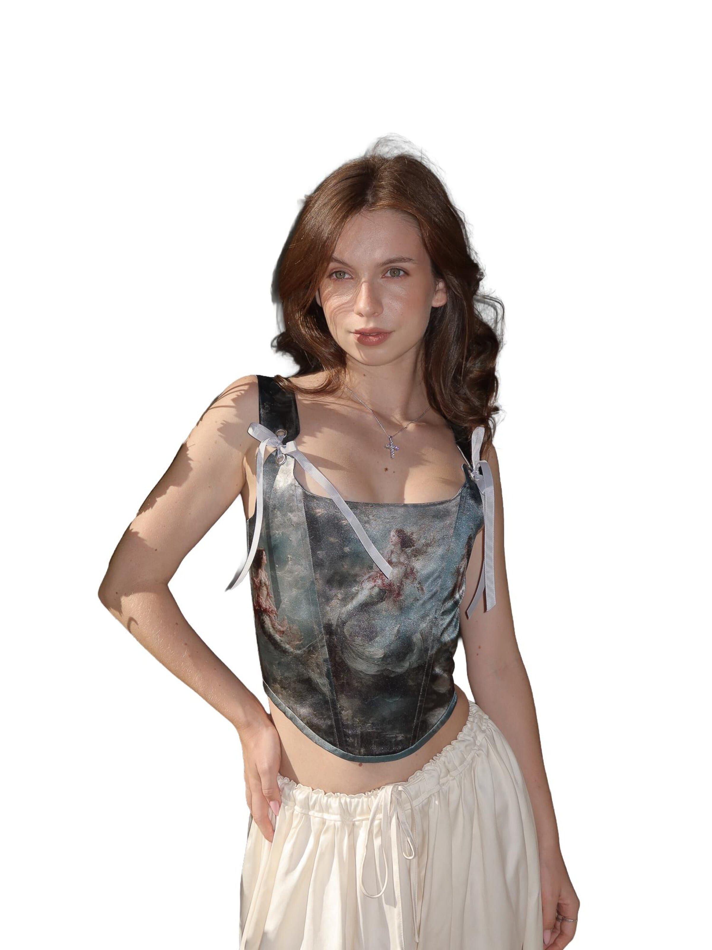VIADALINNO Corsage 'Ocean Muse' in Black
