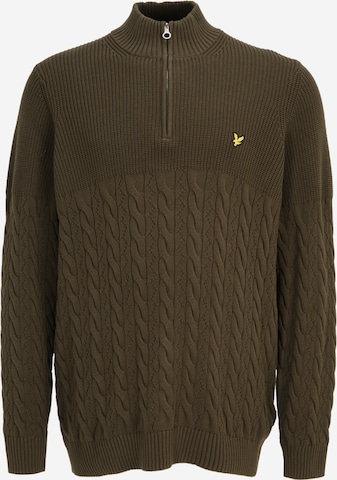 Lyle & Scott Big&Tall Sweater in Green: front