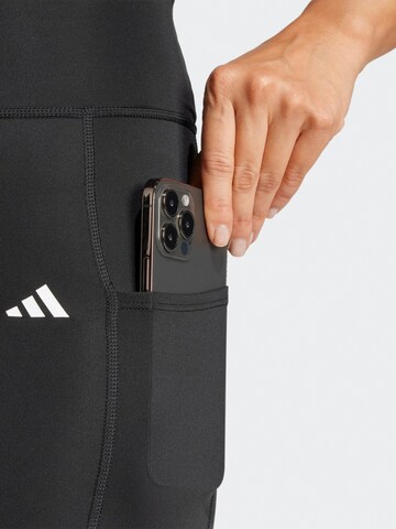ADIDAS PERFORMANCE Skinny Workout Pants 'Optime Stash' in Black