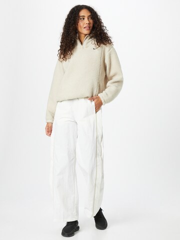 Nike Sportswear Wide leg Παντελόνι σε λευκό