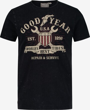 GOODYEAR T-Shirt in Black: front