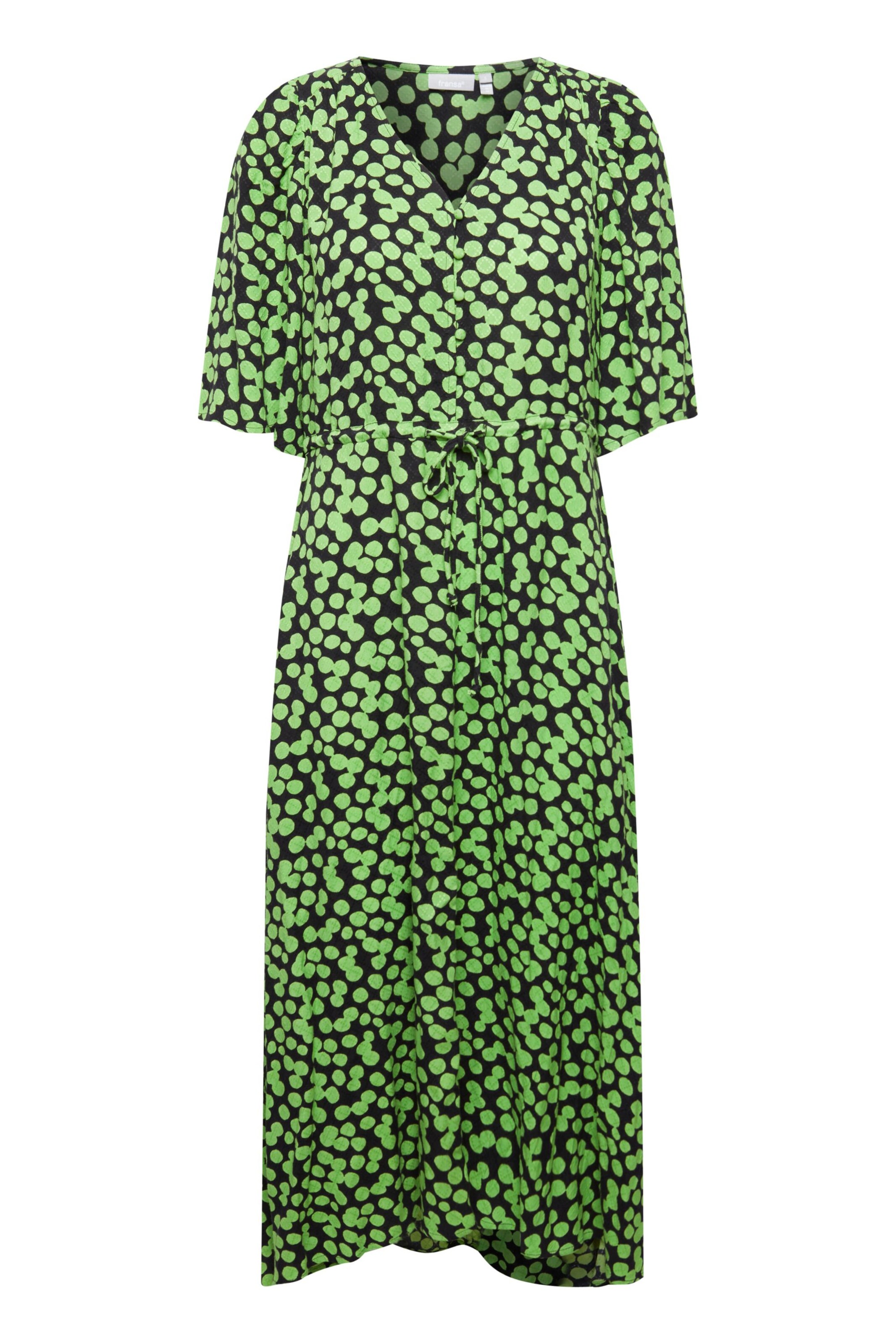 Fransa Blusenkleid 'Nemma' in limette / schwarz, Produktansicht