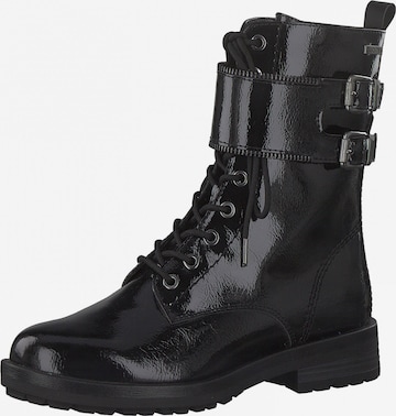 TAMARIS Lace-Up Ankle Boots in Black: front