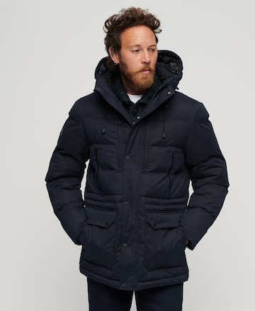 Superdry Winterjas in Blauw: voorkant