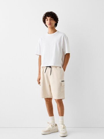 Bershka Loosefit Shorts in Beige