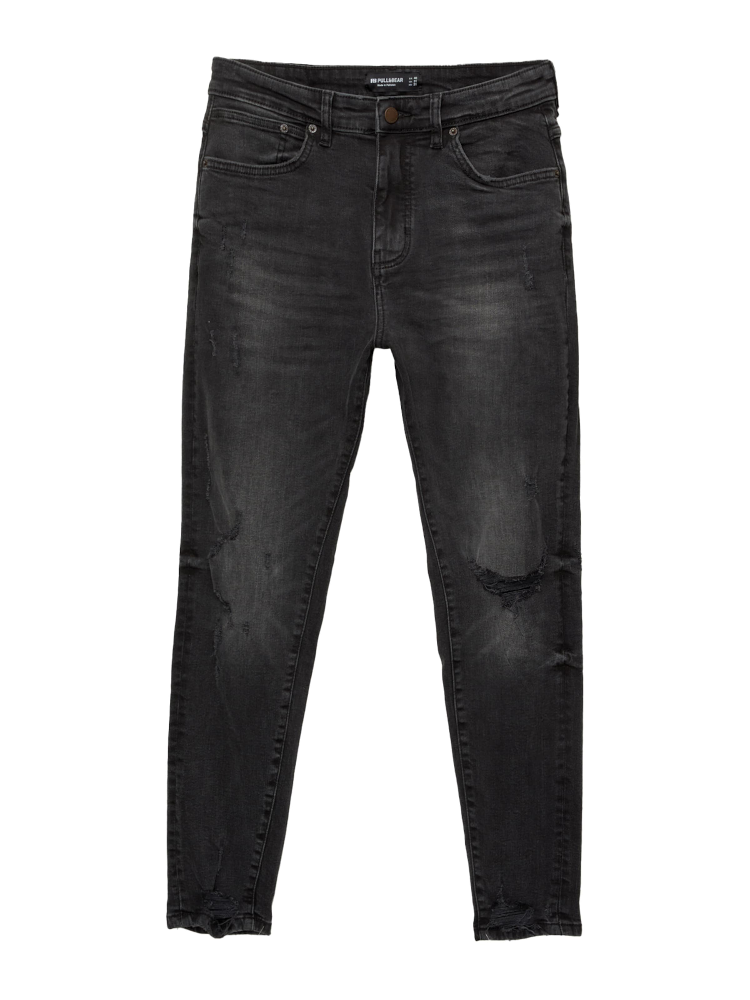 Pull&Bear Slimfit Jeans i svart: framsida