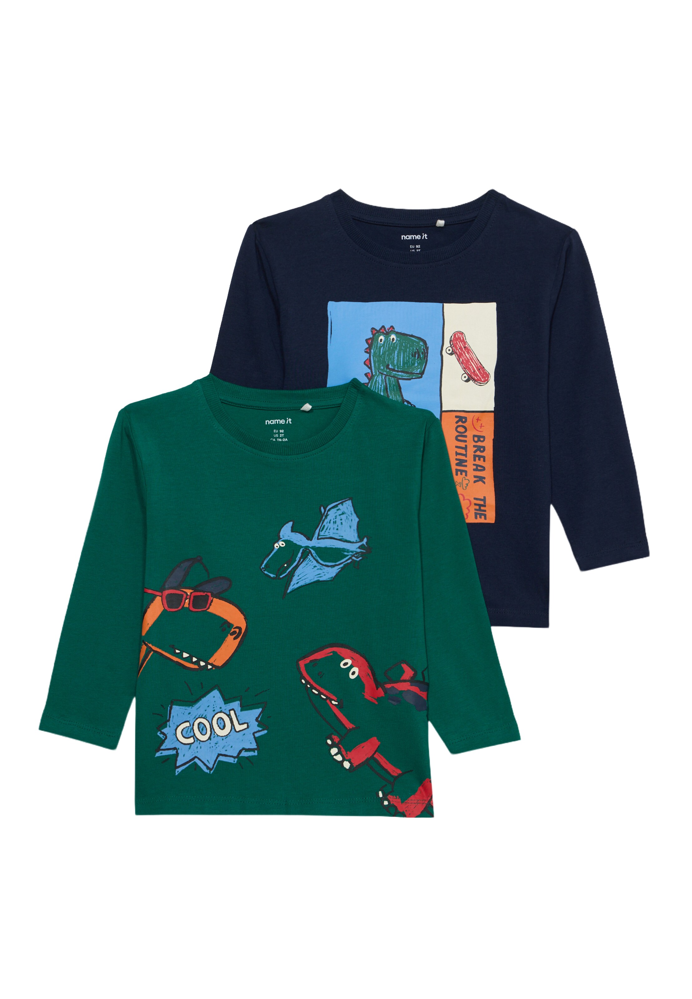 NAME IT Shirt 'NMMLUCIUS' in 122-128 in Night blue / Light blue / Dark green / Orange, Item view