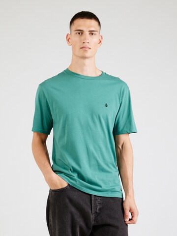 Volcom - Camiseta 'Stone Blanks' en verde: frente