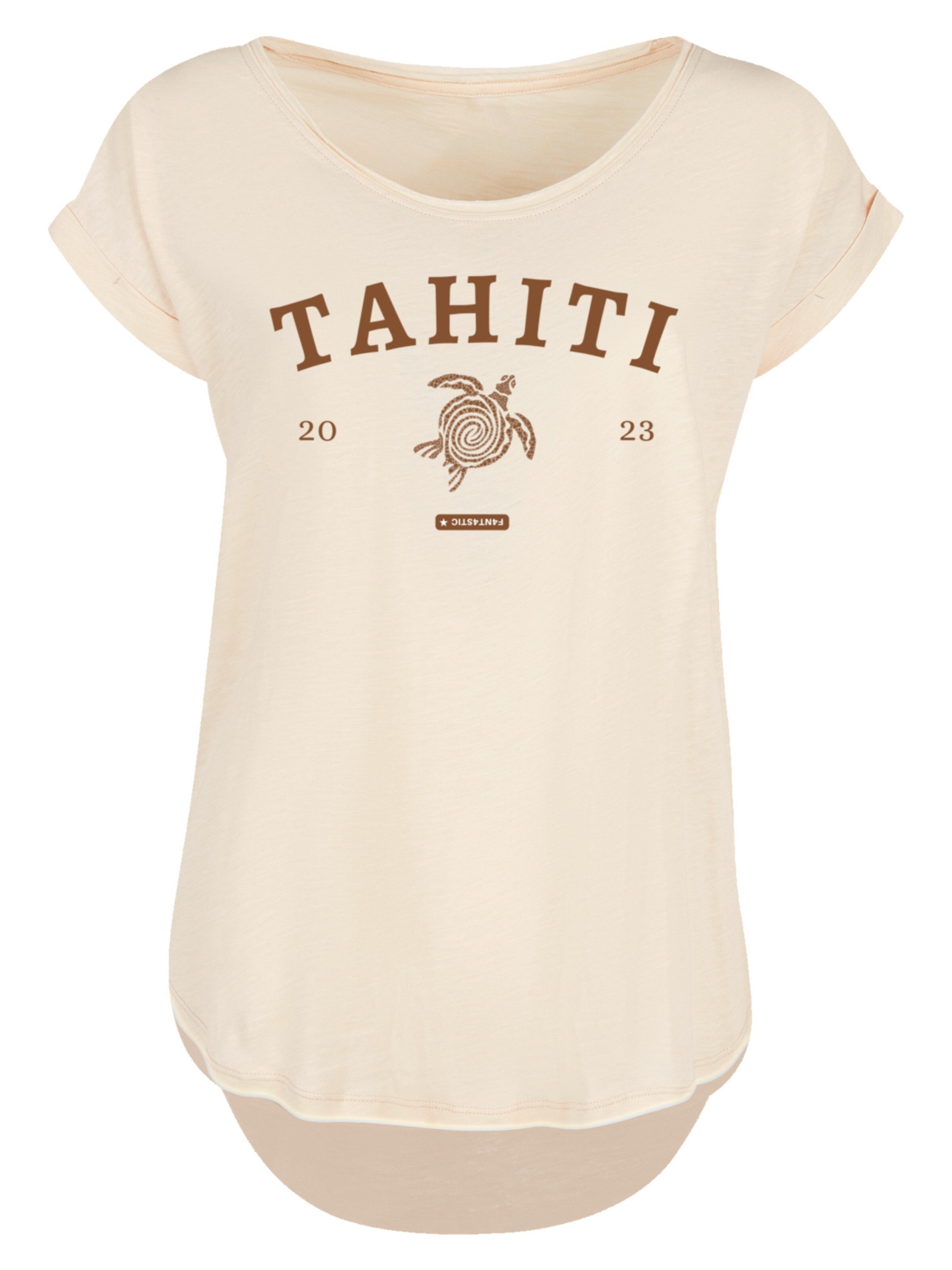 T-shirt 'Tahiti' F4NT4STIC en beige : devant