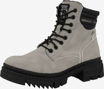 Dockers by Gerli Lace-Up Ankle Boots in Grey: front