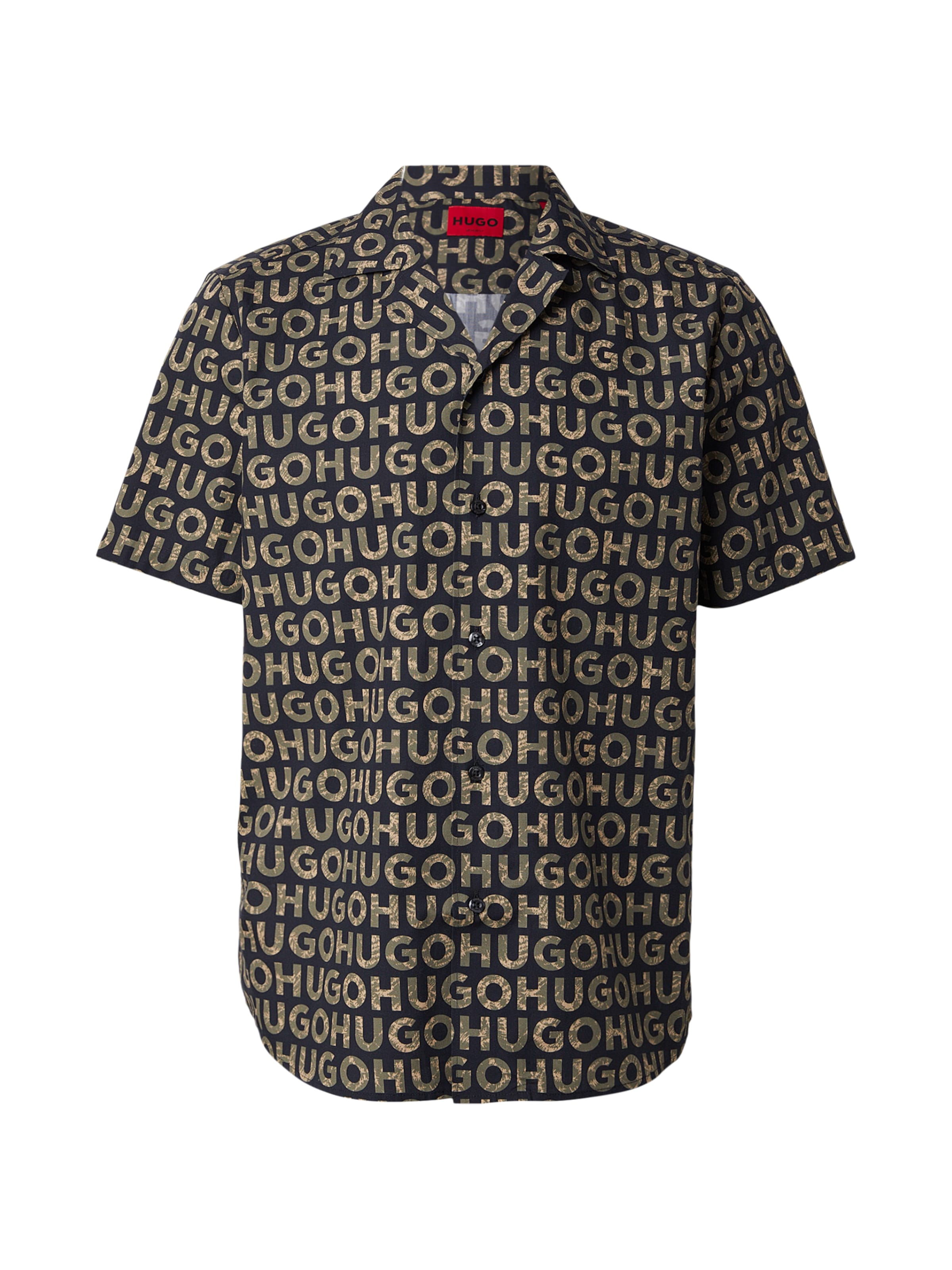 HUGO Regular fit Overhemd 'Ellino' in Zwart: voorkant